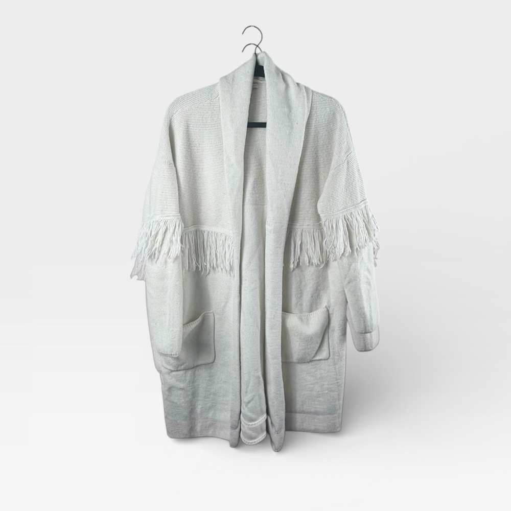 Kate and Sam Fringe Cardigan Cream‎ Size Large (J)